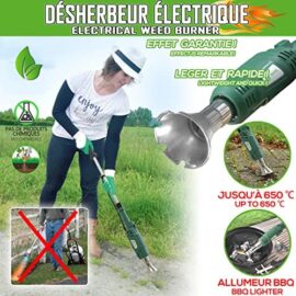 VOUNOT Désherbeur Electrique Pistolet 2000W avec Cordon et 2 Buses Brûleur électrique de mauvaises herbes Allume Charbon Désherbant Brûleur 3 en 1 Pour Jardin Barbecue Bricolage VOUNOT Désherbeur Electrique Pistolet 2000W avec Cordon et 2 Buses Brûleur électrique de mauvaises herbes Allume Charbon Désherbant Brûleur 3 en 1 Pour Jardin Barbecue Bricolage 3