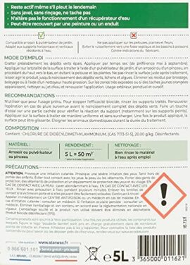 Starwax Destructeur De Dépôts Verts Prêt À L’Emploi – 5L Élimine En Profondeur Les Lichens Et Algues , Vert Starwax Destructeur De Dépôts Verts Prêt À L’Emploi – 5L Élimine En Profondeur Les Lichens Et Algues , Vert 3