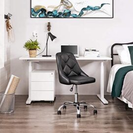 SONGMICS Fauteuil de bureau, Chaise pivotante confortable, Siège ergonomique, réglable en hauteur, charge 120 kg, cadre en acier, revêtement en PU, pour bureau, Noir OBG018B01 SONGMICS Fauteuil de bureau, Chaise pivotante confortable, Siège ergonomique, réglable en hauteur, charge 120 kg, cadre en acier, revêtement en PU, pour bureau, Noir OBG018B01 2