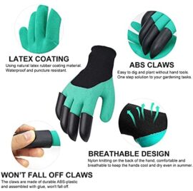 4 paires de gants de jardinage avec griffes imperméables et respirants pour creuser, planter, désherber, protéger les ongles et les doigts, meilleur cadeau de jardinage pour homme et femme 4 paires de gants de jardinage avec griffes imperméables et respirants pour creuser, planter, désherber, protéger les ongles et les doigts, meilleur cadeau de jardinage pour homme et femme 3