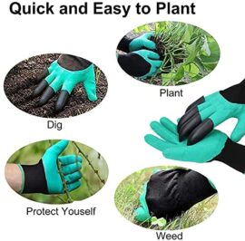 4 paires de gants de jardinage avec griffes imperméables et respirants pour creuser, planter, désherber, protéger les ongles et les doigts, meilleur cadeau de jardinage pour homme et femme 4 paires de gants de jardinage avec griffes imperméables et respirants pour creuser, planter, désherber, protéger les ongles et les doigts, meilleur cadeau de jardinage pour homme et femme 2