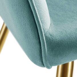 TecTake 800861 Lot de 2 Chaises de Salle à Manger Effet Velours Scandinave Pieds en Acier Dorés Élégant avec Accoudoirs – Diverses Couleurs (Turquoise) TecTake 800861 Lot de 2 Chaises de Salle à Manger Effet Velours Scandinave Pieds en Acier Dorés Élégant avec Accoudoirs – Diverses Couleurs (Turquoise) 9