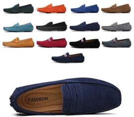 AARDIMI Mocassins en Daim Hommes Penny Loafers Casual Bateau Chaussures de Ville Flats 38-49 AARDIMI Mocassins en Daim Hommes Penny Loafers Casual Bateau Chaussures de Ville Flats 38-49