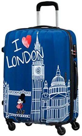 American Tourister Disney Legends Spinner M Valise Enfant, 65 cm, 62.5 L, Bleu (Take Me Away Mickey London) American Tourister Disney Legends Spinner M Valise Enfant, 65 cm, 62.5 L, Bleu (Take Me Away Mickey London)