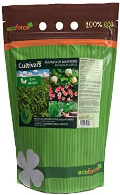 CULTIVERS Sulfate de Magnésium 5 kg Engrais Universel 100 % Naturel - Favorise la Croissance des Cultures, des Jardins et des Plantes d'Intérieur - Engrais Magnésium Haute Solubilité