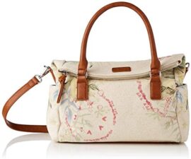 Desigual Fabric Hand Bag, Handbag Femme, Blanc, Taille Unique