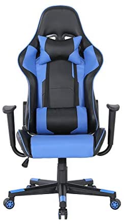 JIASEN Fauteuil de bureau racing au design ergonomique avec dossier haut, accoudoirs, hauteur réglable et soutien lombaire, parfait pour un bureau, une vidéoconférence JIASEN Fauteuil de bureau racing au design ergonomique avec dossier haut, accoudoirs, hauteur réglable et soutien lombaire, parfait pour un bureau, une vidéoconférence