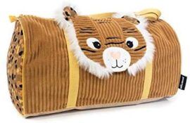 LES DÉGLINGOS Sac Week-end Enfant (Speculos le Tigre) - Sac à Langer et Voyages - Bébé Puériculture - Ideal Vacances - Spacieux - Doudou Ultra Doux - Marron