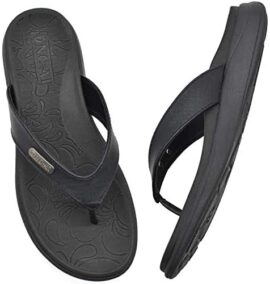 ONCAI Douche Tongs Femmes été Sandales Orthopédiques Plage Soutien de la Voûte Plantaire Orteil Bout Ouvert Sport Plage Confortable Décontracté Caoutchouc Pantoufles Taille 35-43