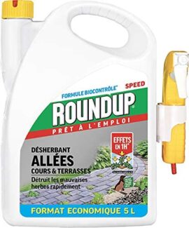 Roundup Désherbant Cours Allées Prêt à l'emploi, 5L