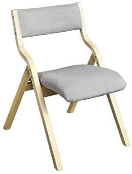 SoBuy® FST40-HG Chaise pliante en bois avec assise rembourrée, Chaise pliable pour Cuisine, Bureau, etc.