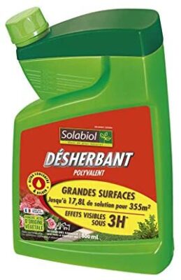 Solabiol SOHERBIO800 Désherbant Polyvalent Naturel | Ultra Concentré 800 ML, Surface 355m2