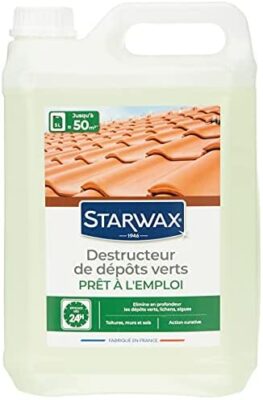 Starwax Destructeur De Dépôts Verts Prêt À L'Emploi - 5L Élimine En Profondeur Les Lichens Et Algues , Vert