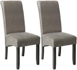 TecTake Lot de 2 chaises de salle à manger 105cm chaise de salon mobilier meuble de salon - diverses couleurs au choix - (Gris marbré | No. 403627)