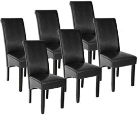 TecTake Lot de 6 Chaises de Salle à Manger 106 cm Chaise de Salon Mobilier Meuble de Salon – diverses Couleurs au Choix – (Noir | No. 403495) TecTake Lot de 6 Chaises de Salle à Manger 106 cm Chaise de Salon Mobilier Meuble de Salon – diverses Couleurs au Choix – (Noir | No. 403495)