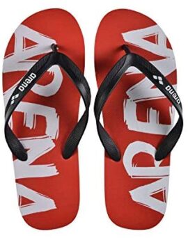 arena Tongs Unisexe, Sandales de Plage et de Piscine, Rouge-Noir-Blanc, Taille 44-45 arena Tongs Unisexe, Sandales de Plage et de Piscine, Rouge-Noir-Blanc, Taille 44-45