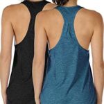 icyzone Débardeur de Yoga Femme Running Shirts sans Manches Sport Fitness Tank Top, Paquet de 2