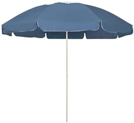 vidaXL Parasol de Plage Abri de Soleil Parasol de Jardin Parasol de Patio Terrasse Extérieur Anti-UV Anti-décoloration Bleu 240 cm