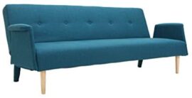 Miliboo Canapé Convertible Design Bleu Canard Oscar Miliboo Canapé Convertible Design Bleu Canard Oscar 2