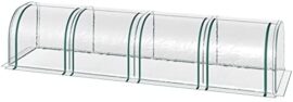 HOMCOM Serre de Jardin Tunnel 4L x 1l x 0,8H m 4 Portes zippées bâche PVC Transparent métal époxy Vert HOMCOM Serre de Jardin Tunnel 4L x 1l x 0,8H m 4 Portes zippées bâche PVC Transparent métal époxy Vert 8