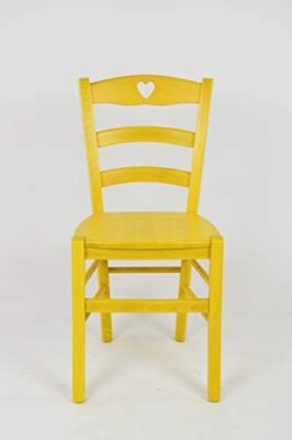 Tommychairs – Set 4 chaises Cuore pour Cuisine, Bar et Salle à Manger, Robuste Structure en Bois de hêtre peindré en Couleur Aniline Jaune et Assise en Bois Tommychairs – Set 4 chaises Cuore pour Cuisine, Bar et Salle à Manger, Robuste Structure en Bois de hêtre peindré en Couleur Aniline Jaune et Assise en Bois 3