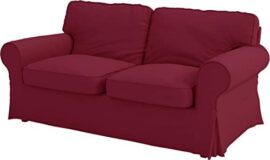 Slipcover Le Ektorp Canapé-lit Deux Places de Remplacement de Couverture est Fait sur Mesure pour IKEA Ektorp 2 Places Sleeper Seulement, Un Causeuse Remplacement de la qualité Vin Rouge Coton Slipcover Le Ektorp Canapé-lit Deux Places de Remplacement de Couverture est Fait sur Mesure pour IKEA Ektorp 2 Places Sleeper Seulement, Un Causeuse Remplacement de la qualité Vin Rouge Coton 3