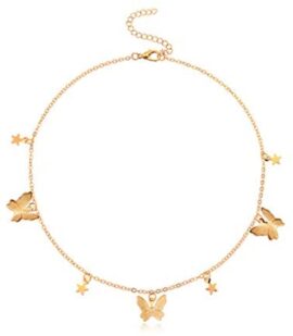 zwyjd ZWSHAN Papillon Choker Collier Simple Chaîne Étoile Pendentif Collier Chocker Femmes Simple Élégant Vintage Sauvage Bohème Bijoux Bijoux pour Femmes,Or zwyjd ZWSHAN Papillon Choker Collier Simple Chaîne Étoile Pendentif Collier Chocker Femmes Simple Élégant Vintage Sauvage Bohème Bijoux Bijoux pour Femmes,Or 8