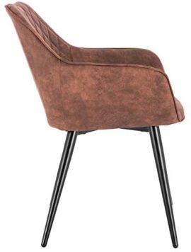 WOLTU BH231br-6 Lot de 6 Fauteuil de Salon Design,Chaises de Salle à Manger avec accoudoir Assise en Tissu Scientifique Pieds en métal,Brun WOLTU BH231br-6 Lot de 6 Fauteuil de Salon Design,Chaises de Salle à Manger avec accoudoir Assise en Tissu Scientifique Pieds en métal,Brun 4