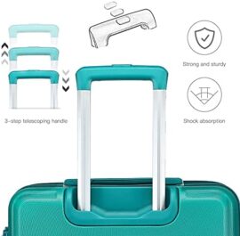 Kono Set de 2 Valises de Voyage Rigide Bagage Cabine à Main 55cm Légere à 4 roulettes avec Serrure TSA + Portable Vanity Case (Turquoise) Kono Set de 2 Valises de Voyage Rigide Bagage Cabine à Main 55cm Légere à 4 roulettes avec Serrure TSA + Portable Vanity Case (Turquoise) 9