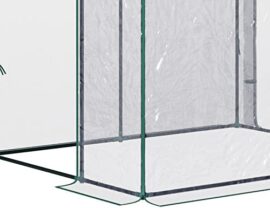 Outsunny Serre de Jardin adossée Serre adossée dim. 1,43L x 1,18l x 2,12H m 2 Portes zippées enroulables Acier PVC Transparent Outsunny Serre de Jardin adossée Serre adossée dim. 1,43L x 1,18l x 2,12H m 2 Portes zippées enroulables Acier PVC Transparent 8