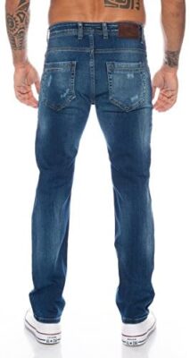 ROCK CREEK Mens Jeans Bleu Profond RC-2110 [W34 L36] ROCK CREEK Mens Jeans Bleu Profond RC-2110 [W34 L36] 3