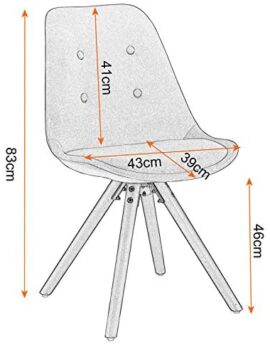 WOLTU BH196bl-2 Chaise de Salle à Manger Lot de 2 siège en Velours Pied en Bois Massif,Chaise de Cuisine Chaise de Salon Bleu WOLTU BH196bl-2 Chaise de Salle à Manger Lot de 2 siège en Velours Pied en Bois Massif,Chaise de Cuisine Chaise de Salon Bleu 3