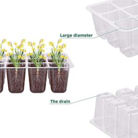 Fuuner Bac à semis, Lot de 12 Plateaux de Germination à 12 cellules Serre Interieur Plateaux de Culture, Serre Intérieure Pépinière Boîte Propagateur Jardin, Bac Culture avec Couvercle et Ventilation Fuuner Bac à semis, Lot de 12 Plateaux de Germination à 12 cellules Serre Interieur Plateaux de Culture, Serre Intérieure Pépinière Boîte Propagateur Jardin, Bac Culture avec Couvercle et Ventilation 6