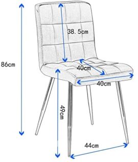 Lestarain Lot de 6 Chaises de Salle à Manger Rétro Chaises de Cuisine Chaises de Salon Rembourrée en Lin,Pied en métal,Chaises avec Dossier Gris Clair Lestarain Lot de 6 Chaises de Salle à Manger Rétro Chaises de Cuisine Chaises de Salon Rembourrée en Lin,Pied en métal,Chaises avec Dossier Gris Clair 7