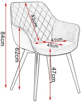 WOLTU BH231br-6 Lot de 6 Fauteuil de Salon Design,Chaises de Salle à Manger avec accoudoir Assise en Tissu Scientifique Pieds en métal,Brun WOLTU BH231br-6 Lot de 6 Fauteuil de Salon Design,Chaises de Salle à Manger avec accoudoir Assise en Tissu Scientifique Pieds en métal,Brun 2