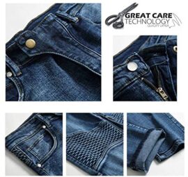 YOUTHUP Jeans Homme Droit Stretch Pantalon Vintage en Denim Pantalon Nervuré Casual Jeans de Motard Été YOUTHUP Jeans Homme Droit Stretch Pantalon Vintage en Denim Pantalon Nervuré Casual Jeans de Motard Été 3