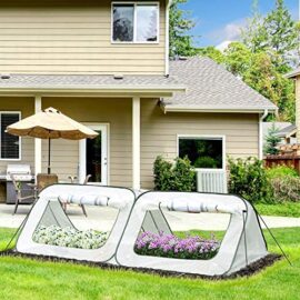 Outsunny Mini Serre Pop-up de Jardin – Serre à tomates – 4 fenêtres + 4 Portes zippées Enroulable – dim. 2,4L x 1,2l x 0,75H m – Sac Transport Inclus – PE Blanc Vert Outsunny Mini Serre Pop-up de Jardin – Serre à tomates – 4 fenêtres + 4 Portes zippées Enroulable – dim. 2,4L x 1,2l x 0,75H m – Sac Transport Inclus – PE Blanc Vert 2