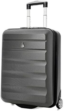 Aerolite 55x40x20 Ryanair Taille Maximale 40L ABS Cabine Bagage à Main Valise Rigide Légere à 2 roulettes, pour Easyjet, Lufthansa et Plus, Gris Foncé Aerolite 55x40x20 Ryanair Taille Maximale 40L ABS Cabine Bagage à Main Valise Rigide Légere à 2 roulettes, pour Easyjet, Lufthansa et Plus, Gris Foncé