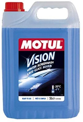 Bidon de lave glace hiver Motul Vision -20° par 5L prêt à l'emploi auto voiture