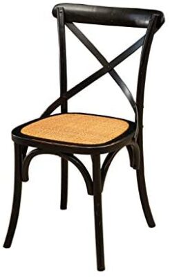 Biscottini Chaise bois Thonet 88x52x48 cm | Chaise salle a manger | Chaise cuisine en bois massif | Chaise bistrot | Chaise noir de jardin et salon