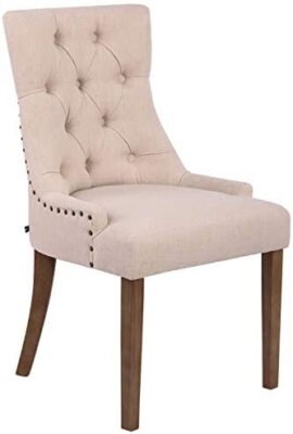 CLP Chaise De Salle A Manger Aberdeen en Tissu I Chaise Confortable avec Rembourrage Épais I Piétement en Bois D’Hévéa, Couleur:crème, Couleur du Cadre:Antique Clair CLP Chaise De Salle A Manger Aberdeen en Tissu I Chaise Confortable avec Rembourrage Épais I Piétement en Bois D’Hévéa, Couleur:crème, Couleur du Cadre:Antique Clair