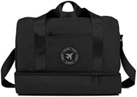 Daabliz - Valise Cabine Sac 40x20x25 Ryanair - Bagage Cabine À Main Homme Femme Unisex - Sac Etanche, Pliable, Bandouliere Souple, Leger, 20l, Petite Valise pour Voyage Avion (Noir)