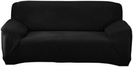 Feilaxleer Housse de Canapé Extensible,Couverture de Canapé avec Accoudoirs,Tissu Jacquard (Noir,3 Places) Feilaxleer Housse de Canapé Extensible,Couverture de Canapé avec Accoudoirs,Tissu Jacquard (Noir,3 Places)