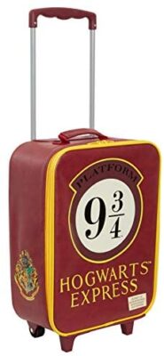 Harry Potter Valise à main 4 roues Poudlard Sac de voyage avec poignée, Rouge, Taille unique, Valise