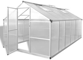 Ksodgun Serre de Jardin Polycarbonate Serre renforcée en Aluminium avec Cadre de Base 9,025 m² Serre Exterieur Jardin Ksodgun Serre de Jardin Polycarbonate Serre renforcée en Aluminium avec Cadre de Base 9,025 m² Serre Exterieur Jardin