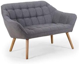 Menzzo Scandinave Canapés, Tissu, Gris Clair, 83