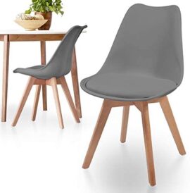 Miadomodo® Chaises de Salle à Manger Scandinaves – Set de 2, 4, 6, 8, Assise Rembourré, Pieds en Bois Hêtre, Rétro, Couleurs au Choix – Chaise pour Salon, Chambre, Cuisine, Bureau (2 pièces, Gris) Miadomodo® Chaises de Salle à Manger Scandinaves – Set de 2, 4, 6, 8, Assise Rembourré, Pieds en Bois Hêtre, Rétro, Couleurs au Choix – Chaise pour Salon, Chambre, Cuisine, Bureau (2 pièces, Gris)