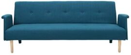 Miliboo Canapé Convertible Design Bleu Canard Oscar