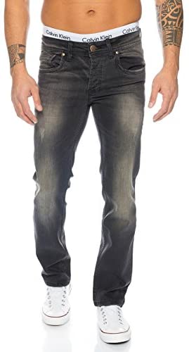 ROCK CREEK Hommes Jeans Gris Foncé RC-2101 [W38 L38]