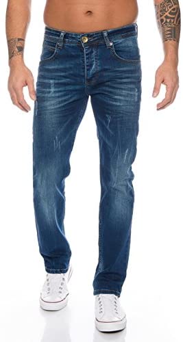 ROCK CREEK Mens Jeans Bleu Profond RC-2110 [W34 L36] ROCK CREEK Mens Jeans Bleu Profond RC-2110 [W34 L36]